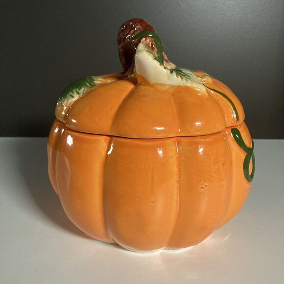 Royal Norfolk Greenbrier International Ceramic Pumpkin with removable lid • EUC - Picture 7 of 8